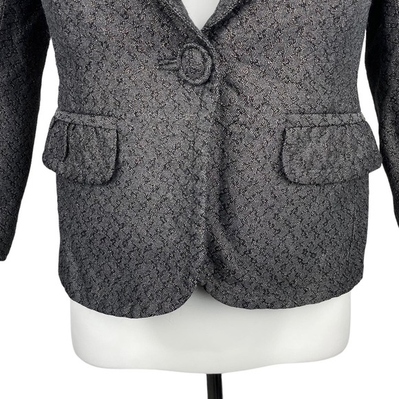 CLUB MONACO Wool Blend Blazer Sz 2 Textured Gray - Picture 3 of 8